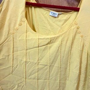 Cato Sunshine yellow 2X blouse